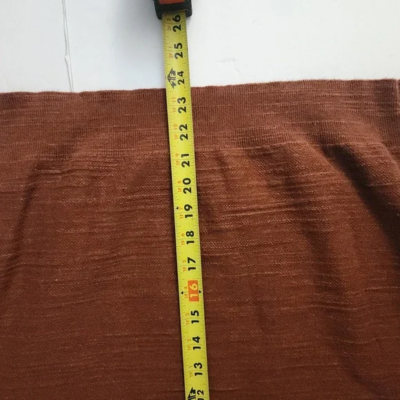 D21  J Crew Slim Fit Crew Neck Long Sleeve Sweater Men's Medium Rust Cotton - Picture 5 of 6